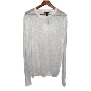 ASOS White Sheer Scoop Neck Long Sleeve Shirt Size 2XL NWT